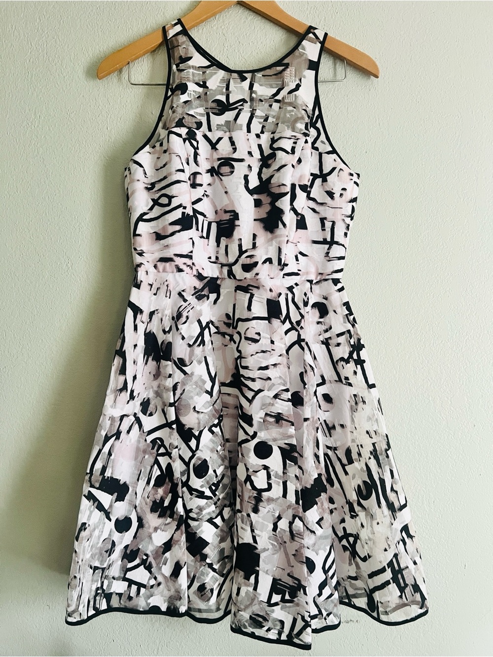 Milly New York "Surrealist" Fil Coupé Scribble Print Dress - Picture 4 of 7